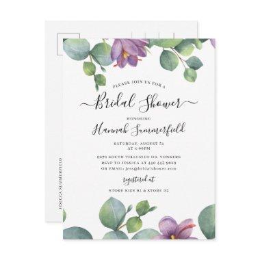 Eucalyptus Greenery Floral Succulent Invitation Post