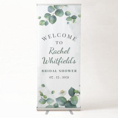 Eucalyptus Greenery Modern Botanical Retractable Banner