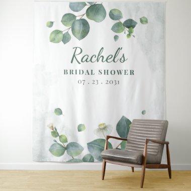 Bridal Shower Eucalyptus Greenery Modern Botanical Tapestry