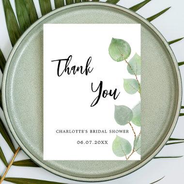 Bridal Shower eucalyptus greenery thank you Invitations