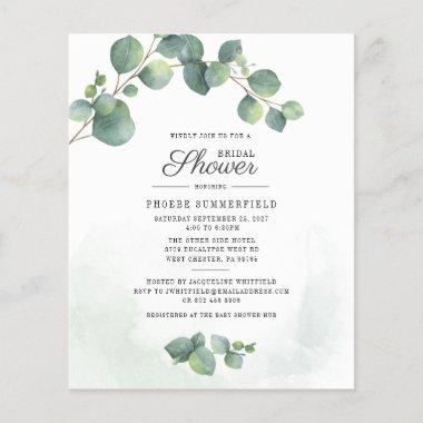 Bridal Shower Eucalyptus Leaves Invitations