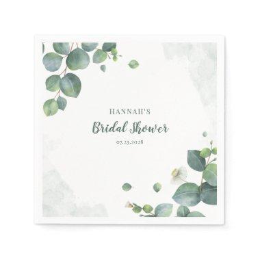 Eucalyptus Script Watercolor Napkins
