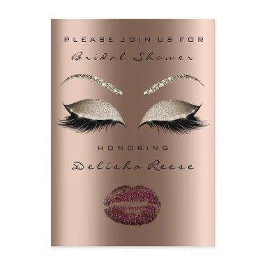 Eyes Bronze Sparkly Lips Burgundy