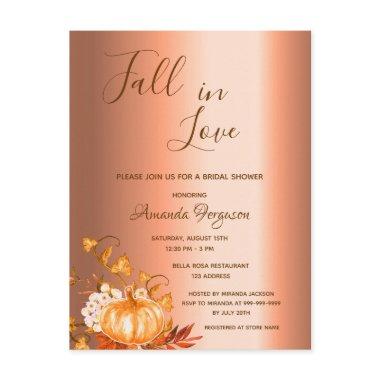fall in love copper invitation Post