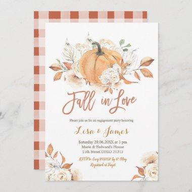 Bridal Shower Fall in Love Engagement Party Invitations