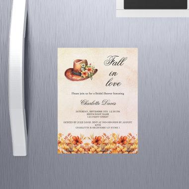 Bridal Shower fall in love florals cowgirl luxury Magnetic Invitations