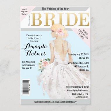 Bridal Shower Fashion Magazine Invitations