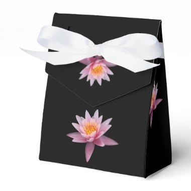 Bridal Shower Favor Box Black W/Lotus Flower