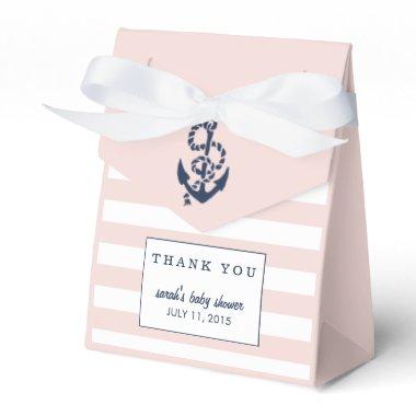 Bridal Shower Favor Boxes | Nautical Girl Pink