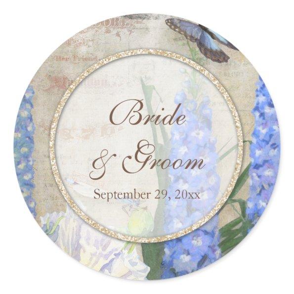 Favor Seals Dragonfly Butterfly Art