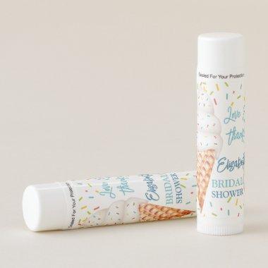 Bridal shower favors scooped up ice cream custom lip balm