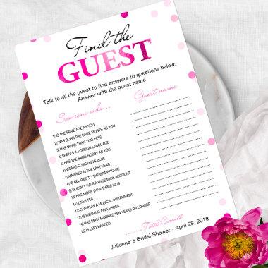 Bridal Shower Find the Guest | Magenta Confetti Invitations