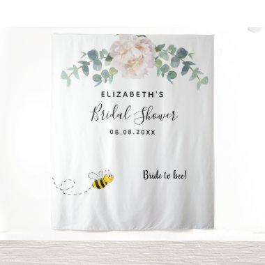 floral eucaluptus white bride to bee Tapestry