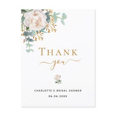 Bridal Shower floral eucalyptus greenery thank you PostInvitations