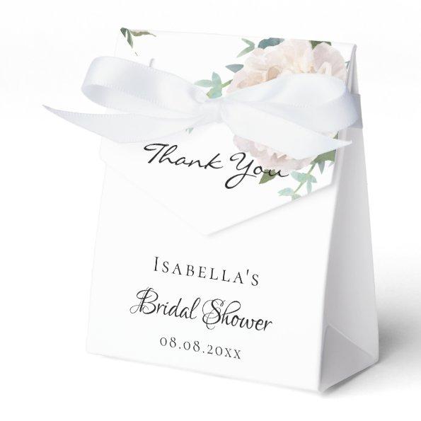 Bridal shower floral eucalyptus thank you favor box