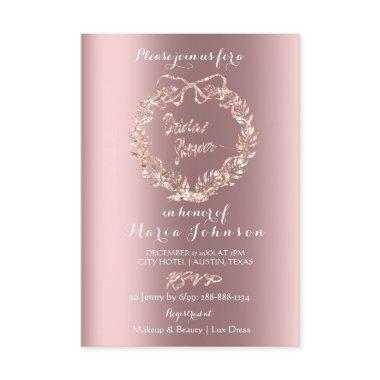 Floral Wreath Rose Gold Spark
