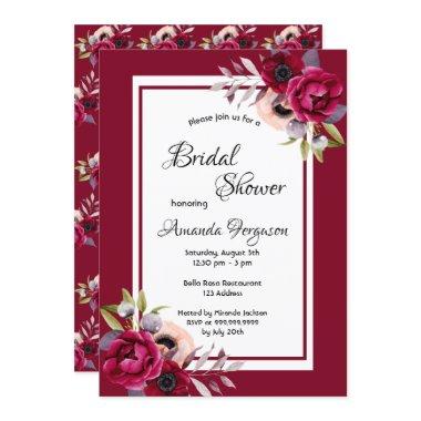 florals boho burgundy