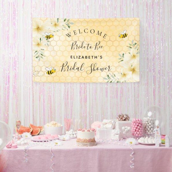 florals honeycomb bride to bee Banner