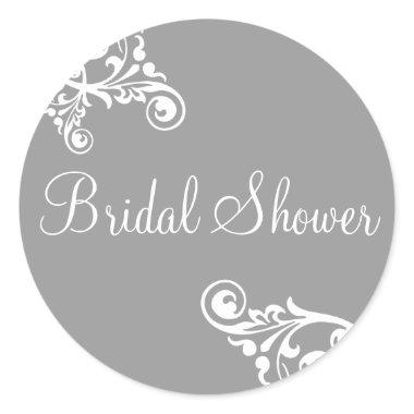 Bridal Shower Flourish Envelope Sticker Seal