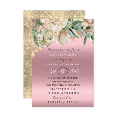 Flower Brunch Mint Rose Pink Gold