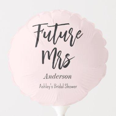Bridal Shower Future Mrs Blush Pink Balloon