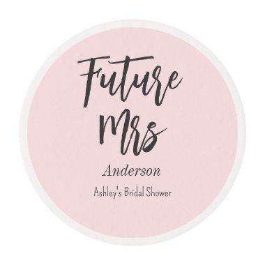 Future Mrs Blush Pink Edible Frosting Rounds