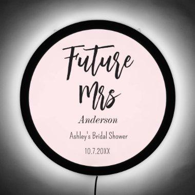 Future Mrs Blush Pink LED Sign