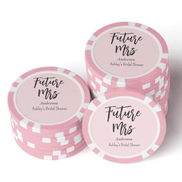 Future Mrs Blush Pink Poker Chips
