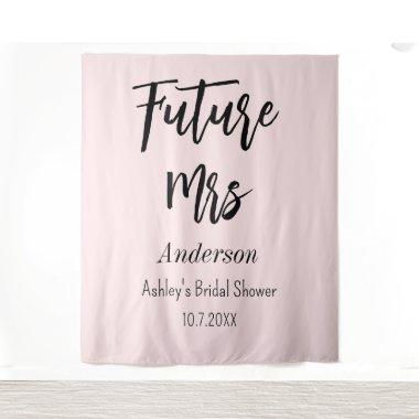 Bridal Shower Future Mrs Blush Pink Tapestry