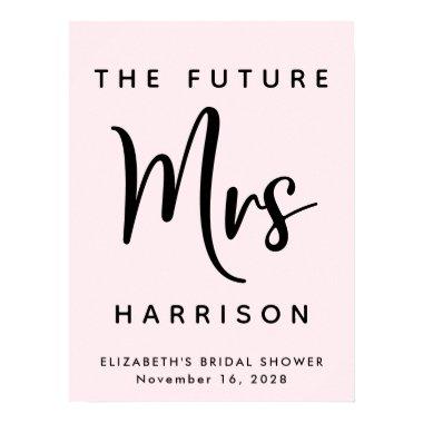 Future Mrs Personalized Pink Poster