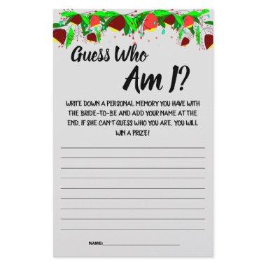 Game  Guess Who am I? Flyer