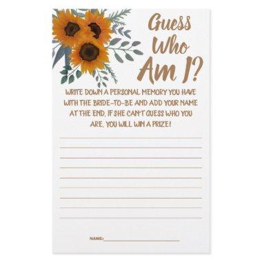 Game  Guess Who am I? Flyer