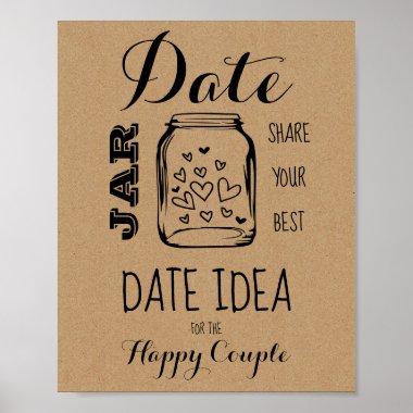 Bridal Shower Game Date Idea Sign