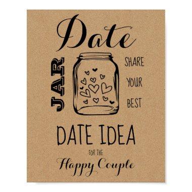 Bridal Shower Game Date Idea Sign