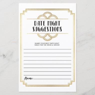 Bridal Shower Game Date Night Suggestions Art Deco