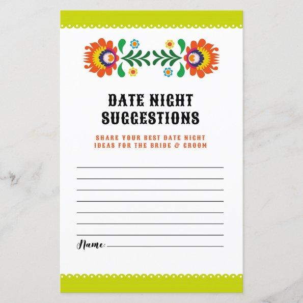 Bridal Shower Game Date Night Suggestions Fiesta