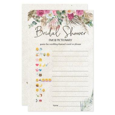 Bridal Shower Game Emoji Pictionary Pastel Boho