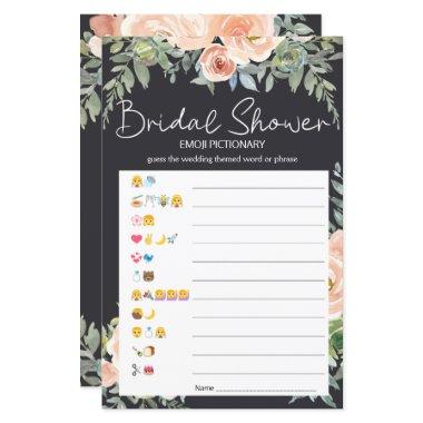 Bridal Shower Game Emoji Pictionary Pastel Peach