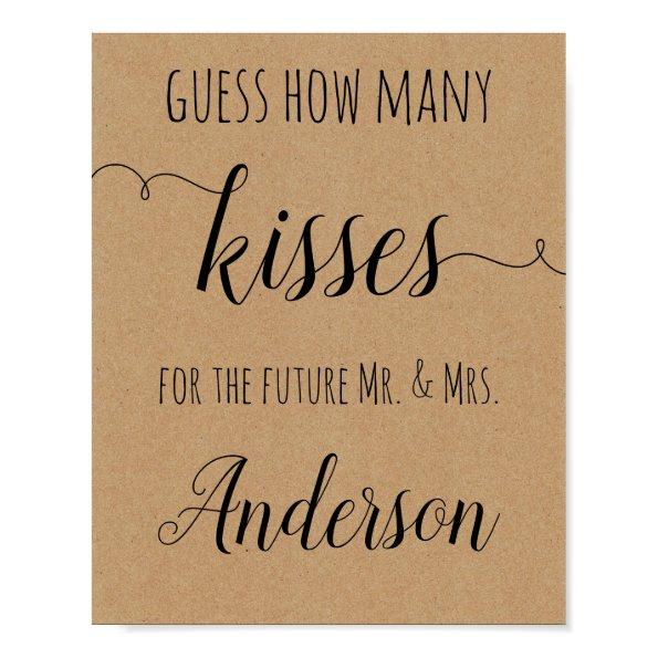 Game Guess How Many Kisses Poster