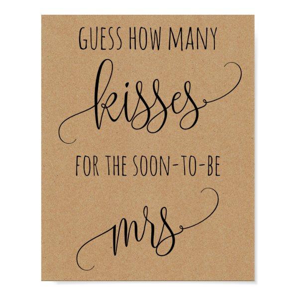 Game Guess How Many Kisses Poster