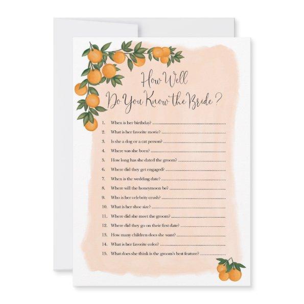 Game How Well Do You Know the Bride