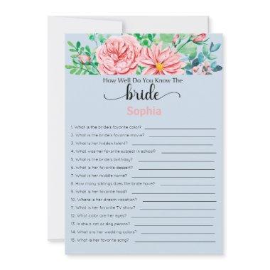 Game How Well Do You Know The Bride