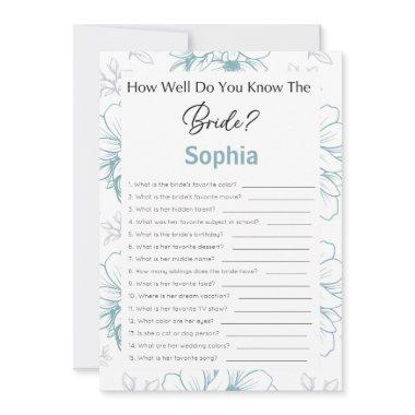 Game How Well Do You Know The Bride
