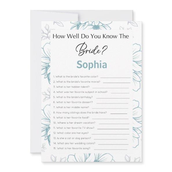 Game How Well Do You Know The Bride
