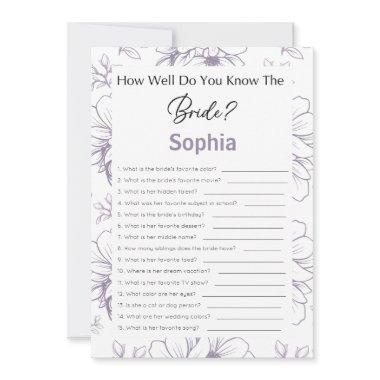 Game How Well Do You Know The Bride