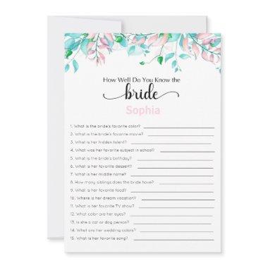 Game How Well Do You Know The Bride