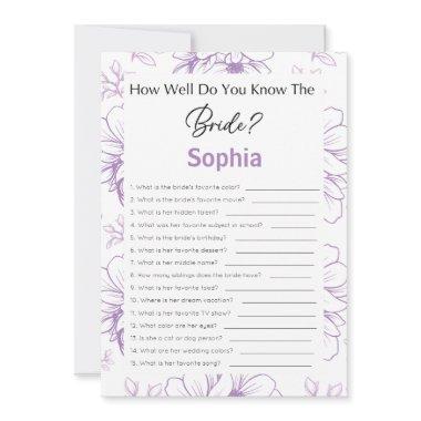 Game How Well Do You Know The Bride