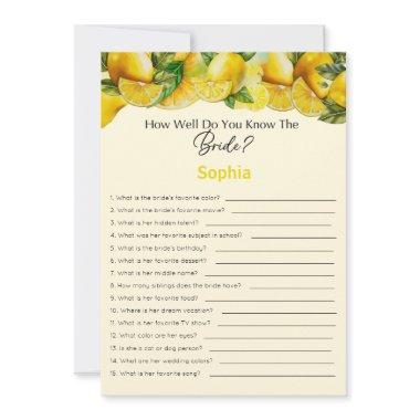 Game How Well Do You Know The Bride