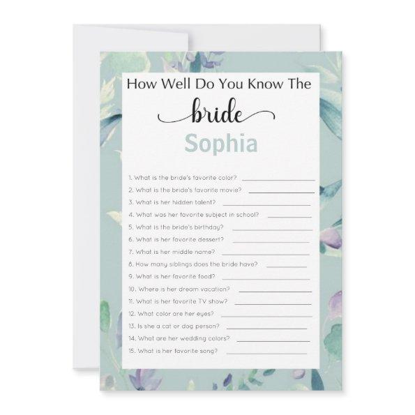 Game How Well Do You Know The Bride