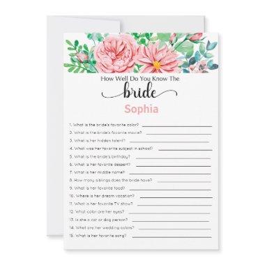 Game How Well Do You Know The Bride
